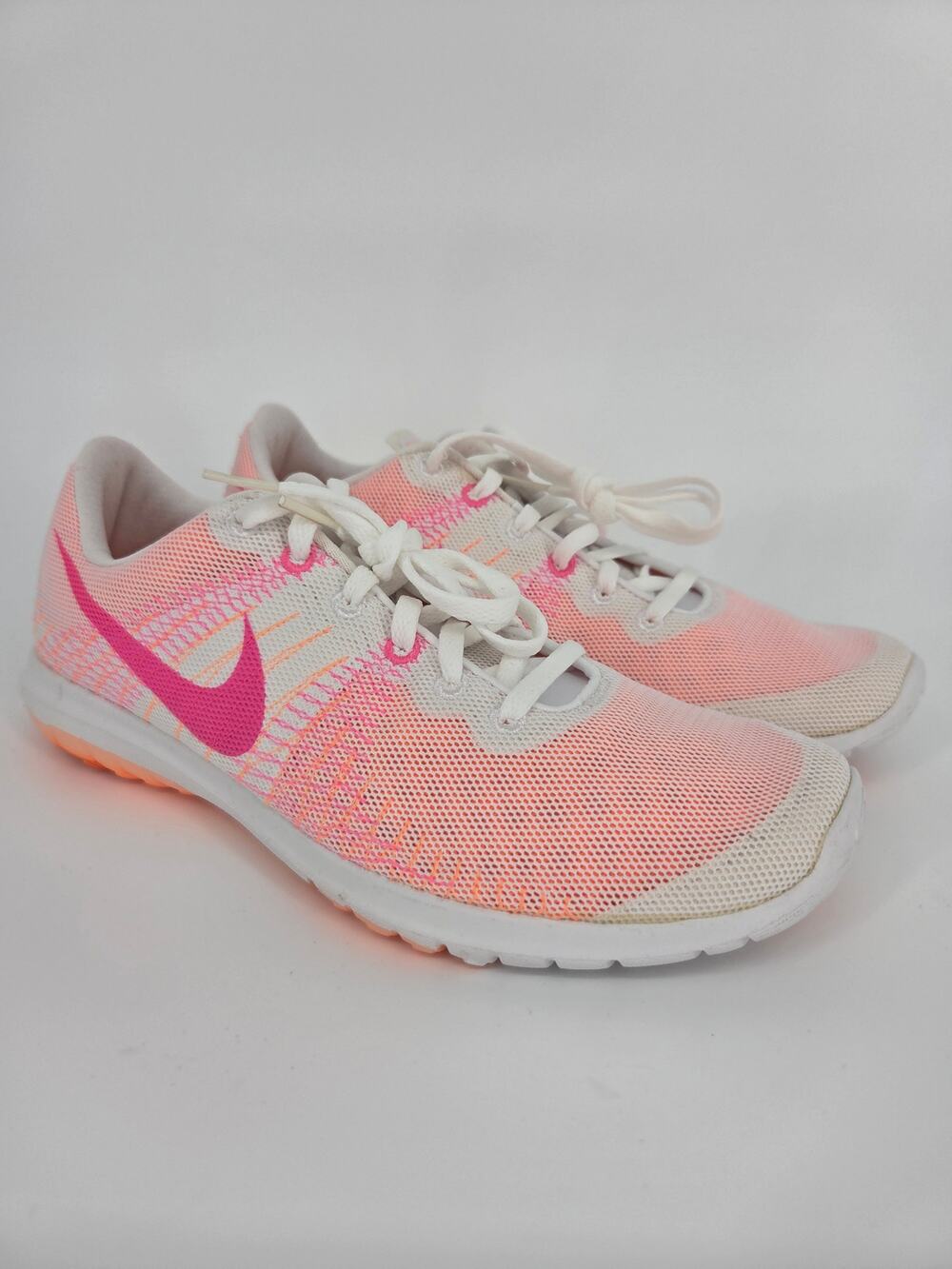 NEW Nike Women's Flex Fury NEON Pink Orange Running Athletic Shoe US Size 10
